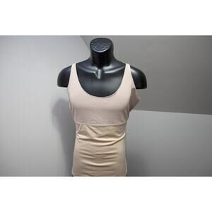 Spanx Compression Shirt Tank Top Athletic Performance Stretch Tan Womens Sz 2X